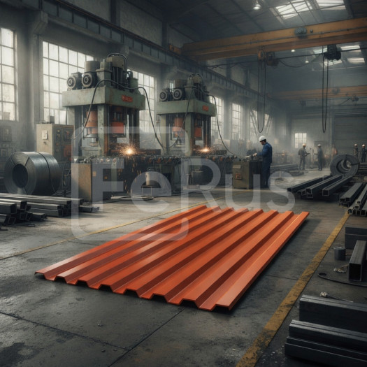 Профнастил С8 полиэстер (Zn100-180) 0,65х1150х800 мм, RAL 8029