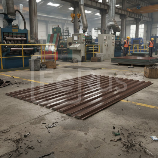 Профнастил С20 полиуретановый глянцовый (Zn200-275) 0,5х1100х1200 мм, RAL 8017