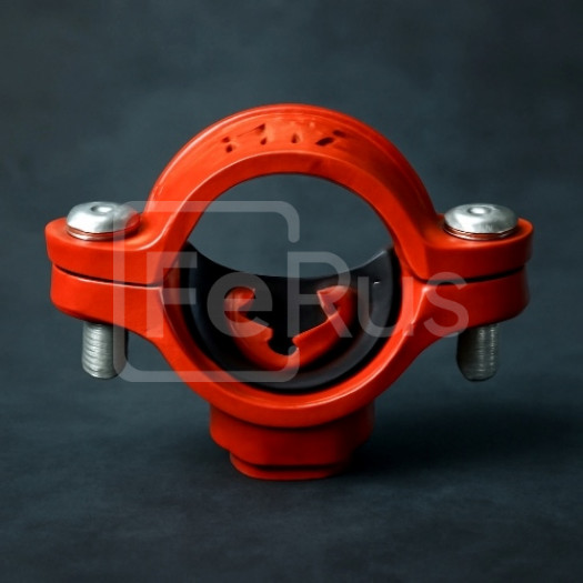 Хомут малый под резьбу грувлок ковкий чугун ДУ 32х20 (ДН 42х27) 11/4x3/4